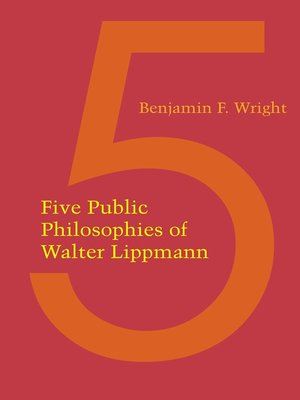 cover image of Five Public Philosophies of Walter Lippmann